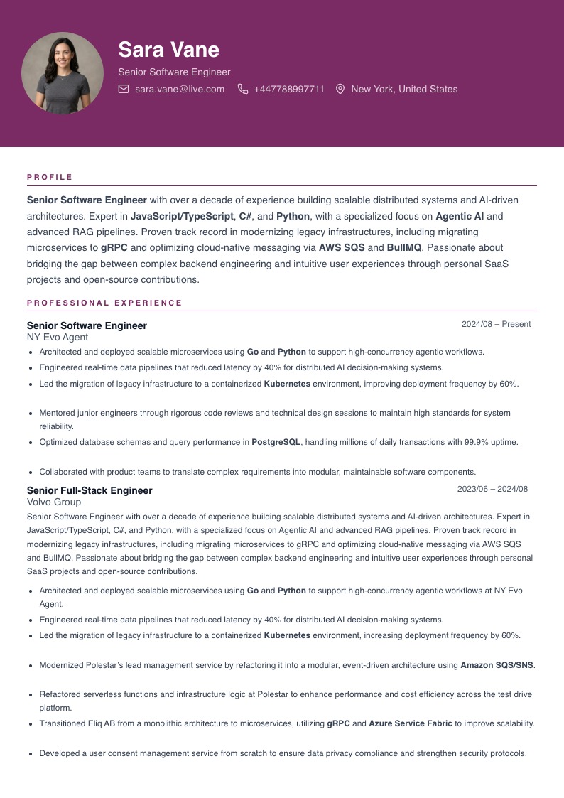 Mulberry resume template