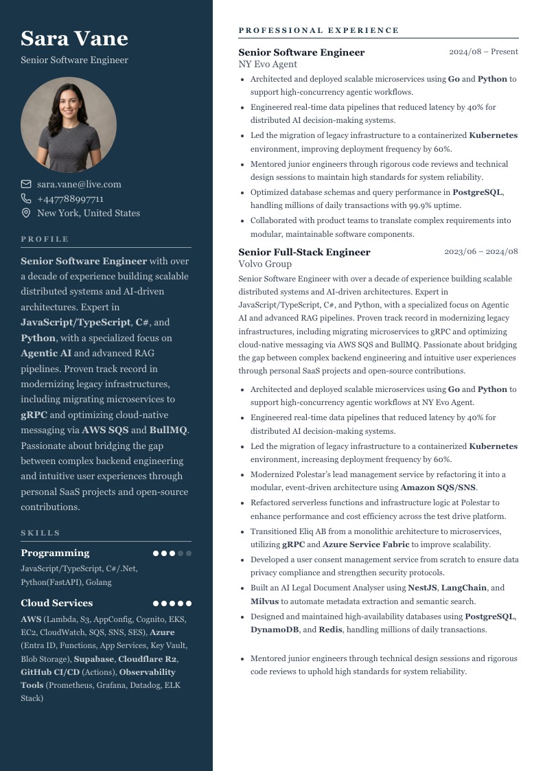 Cobalt resume template